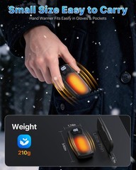 Kesguar Hand Warmers Rechargeable 2 Pack – 6000mAh Electric AI Black-Deep