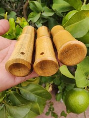 Bushcraft ferro rod striker with katalox wood handle | ferrocerium rod striker