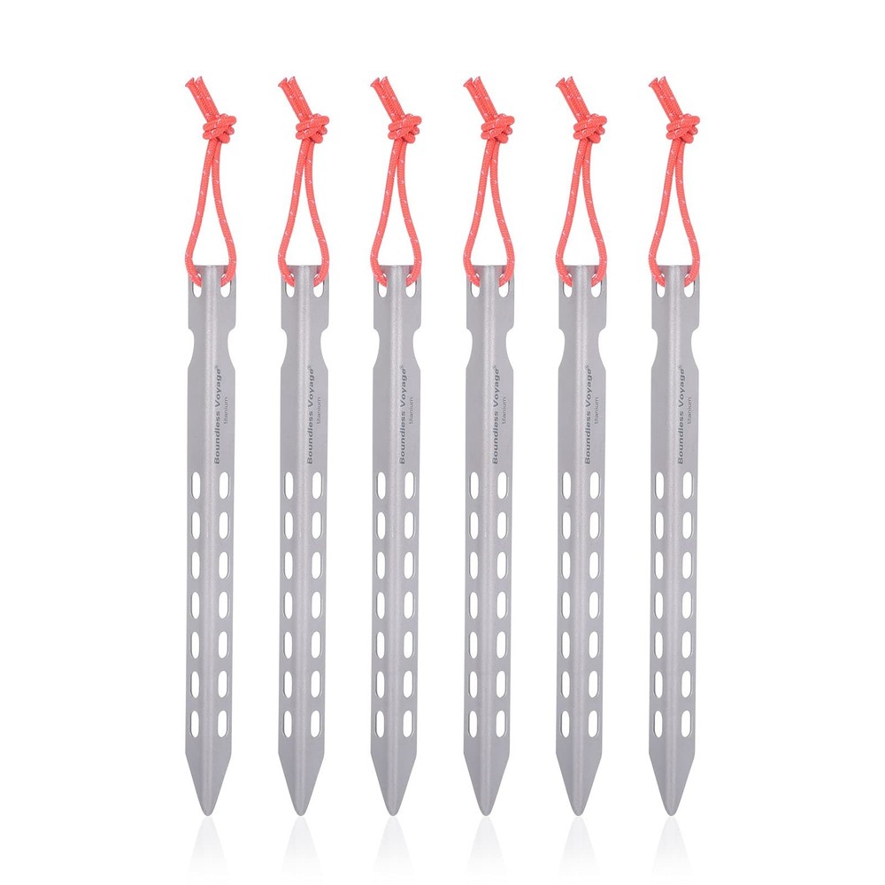 iBasingo 6pieces/Lot Ultralight Titanium Tent Pegs Outdoor Camping Tent Stake…