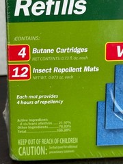 ThermaCELL Mosquito Repellent Refills 4 Cartridges 12 Insect Relent Mats NEW