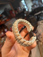 coyote brown and gray athletic survival paracord bracelet made with 550 paracord