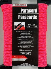 Tool Bench Hardware PARACORD PINK 1/8in x 25 ft