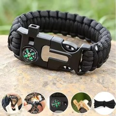 Compass Bracelet With Flint Seven Core Paracord Bracelet Inginiter Outdoor Tool