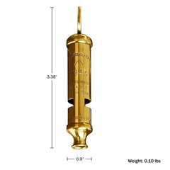 Brass Whistle with Keychain Ring – Loud Two Tone 102dB Whistle for Coaches, R…