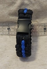 Sanctified Covenant 550 Paracord Bracelet Blue & Black, Thin Blue Line