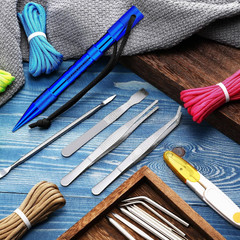 14 Pieces Paracord Tools Needles Paracord FID Set Stitching Set Stainless Steel