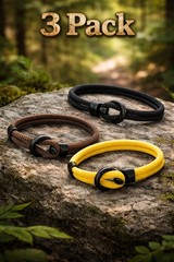 3 Pack Men’s Rope Bracelet Double Layer Paracord Outdoor Survival Camping 8 Inch