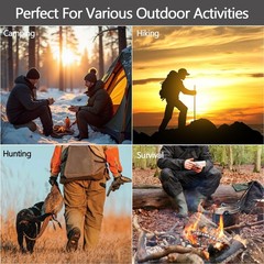 HX Outdoors Extra Sharp Bushcraft Knife With Fire Starter Premium D2 Steel