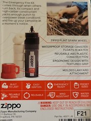 Zippo Emergency Waterproof Fire Kit, 40571