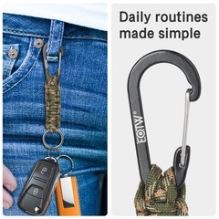 Paracord Keychain for Men Women Paracord Carabiner Backpack Keychain with Alu…