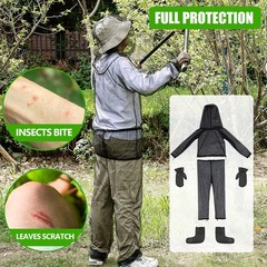 Anti-Mosquito Bug Mesh Net Suit Breathable Jacket with Hood Pants Gloves Socks
