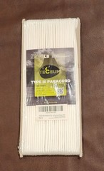 TECEUM 550lb Type III Paracord White 100ft Camping Survival Utility Cord