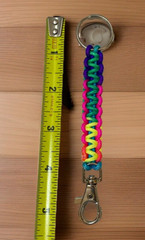 Paracord Keychain Neon Rainbow Metal Clip Ring 275 Cord Handmade LOT OF 5 Gift