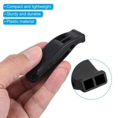 6pcs Emergency Whistles, Safety Whistle with Lanyard for Kayaking, Black