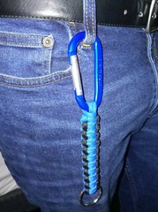 Paracord Lanyard Keychain w/ Carabiner Survival Tactical -2 Pack – Green & Black