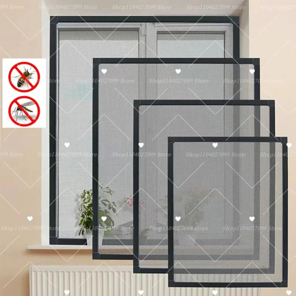 Custom Size Mosquito Screen Mesh Reusable Window Insect Bug Net Black