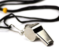 Crown Sporting Goods SCOA-001 Stainless Steel Whistle with Lanyard – Great for C
