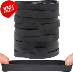 40pc #105 Black Rubber Bands 5.12×0.6 Heavy Duty Wide – US