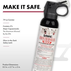 SABRE Frontiersman MAX Bear & Mountain Lion Deterrent Spray, 7.9 oz, 40 ft Range