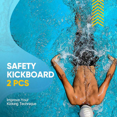 2PCS Kick Board Swim for Adult & Kid – High Buoyancy Swim Kickboard | EVA Materi