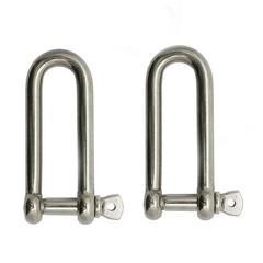 316 Stainless Steel Long D Shackle Marine Grade Heavy Duty Rigging Hardware