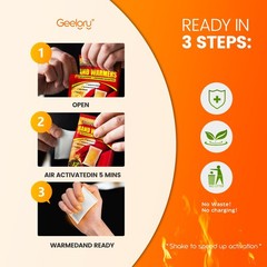 Geelgry Hand Warmers Disposable 175Pcs Long-Lasting Up To 12 Hours For Warm
