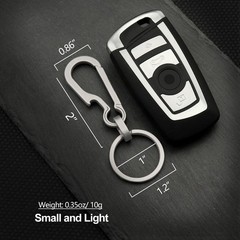 Key Chain Clip Titanium Carabiner Keychain Quick Release Carabiner for Keys T…
