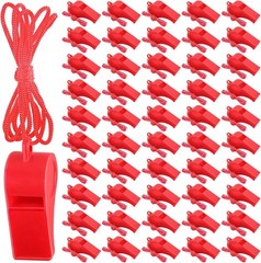 200 Pieces Plastic Whistles with Lanyard Loud Whistles In Bulk for School Tra…