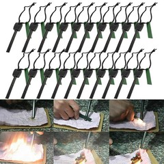Portable Waterproof Ferro Rod Fire Starter Kit w/ Striker for Camping Outdoor