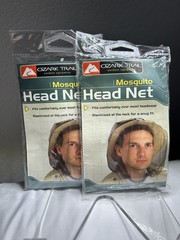 Lot Of 2 Ozark Trail Mosquito Head Nets ~ Green Mesh ~ #8941 Wal-Mart ~ NEW