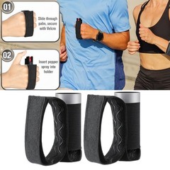 2Pcs Spray Hand Strap Wristband Anti Slip Silicone Lining Reflective Nylon Wrist