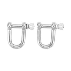 10Pcs M12 D Shape Shackle for Mounting Ropes Cables Straps Chains Trailers DIY