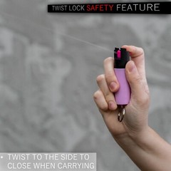 Police Magnum Mini Pepper Spray Self Defense- 5 Pack .50 oz Key Ring PINK Sleeve