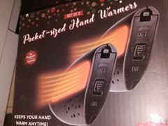 The Original Workshop Electric Pocket-sized Hand Warmers Black Set of 2 SM-58868