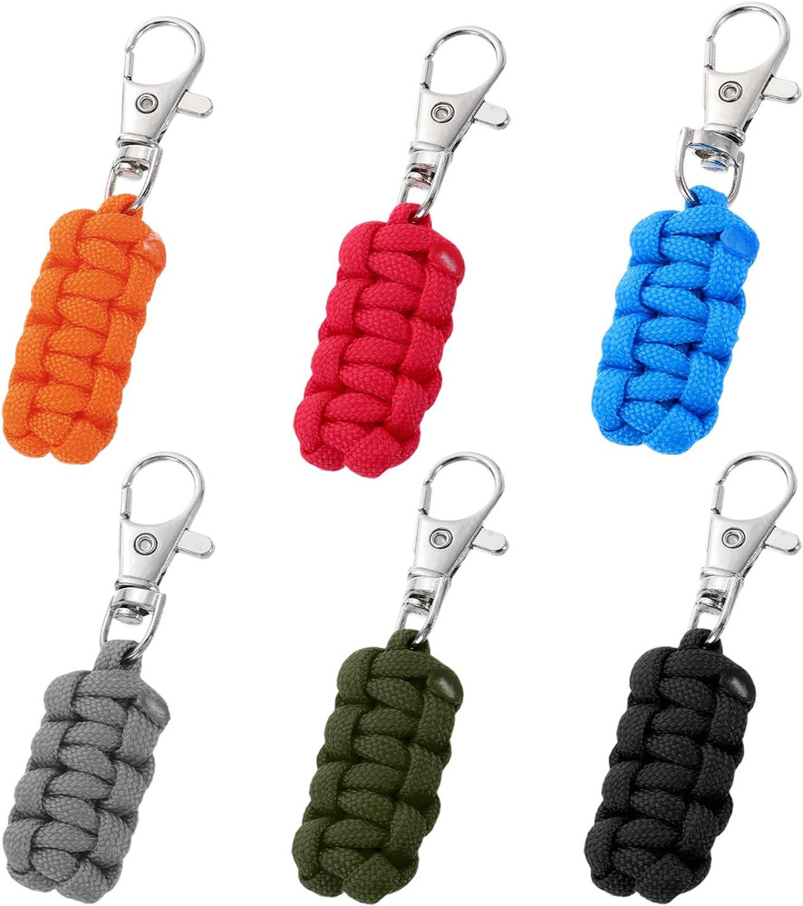 Paracord Zipper Pull Polyester Zipper Pulls Woven Rope with Metal Clasp, 80 Mm