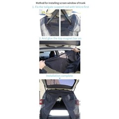 Mount Car Tailgate Mosquito Net Car Sunshade Screen Net for Truck SUV