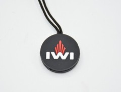 IWI ISRAELI WEAPONS INDUSTRIES ZIPPER PULL/ZIPPER TAB HK PVC PROMO LOGO OEM IWI