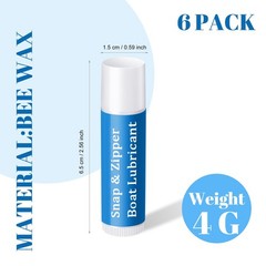 Fiada 12 Pcs Snap and Zipper Lubricant, Wax Marine Lube White, Blue