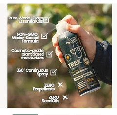 Lot Of 2 Trek Mosquito Repellent Lemongrass Farms Plant-based 100% All Natural