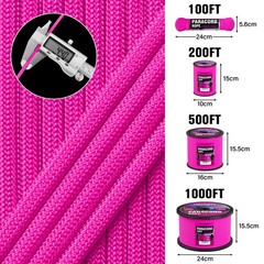 1200 Paracord Rope – 4.4mm 14 Strand Nylon Parachute Spool para Cord Lanyard …