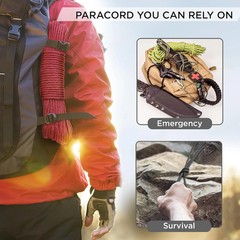 Reflective Paracord Rope 550lb 4mm – Glow para Cord – Camping Utility Rope | 550