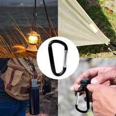 2″ Aluminum D Ring Carabiners Clip Keychain Carabiner Clip Set Outdoor Camping