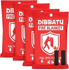 40″x40″ Fire Blanket for Home Kitchen Car BBQ, Emergency Fiberglass