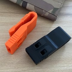 Emergency Safety Whistle with Flexible Clip, Loud Tactical EDC Whistle Orange