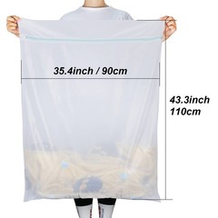 Tenn Well Extra Large Mesh Laundry Bags, 2 Pack 43 x 35 XL (43″x35″), White