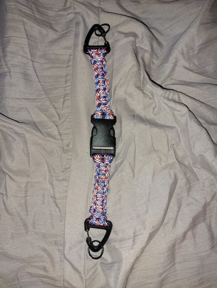 Red White Blue Paracord Keychain