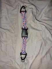 Red White Blue Paracord Keychain