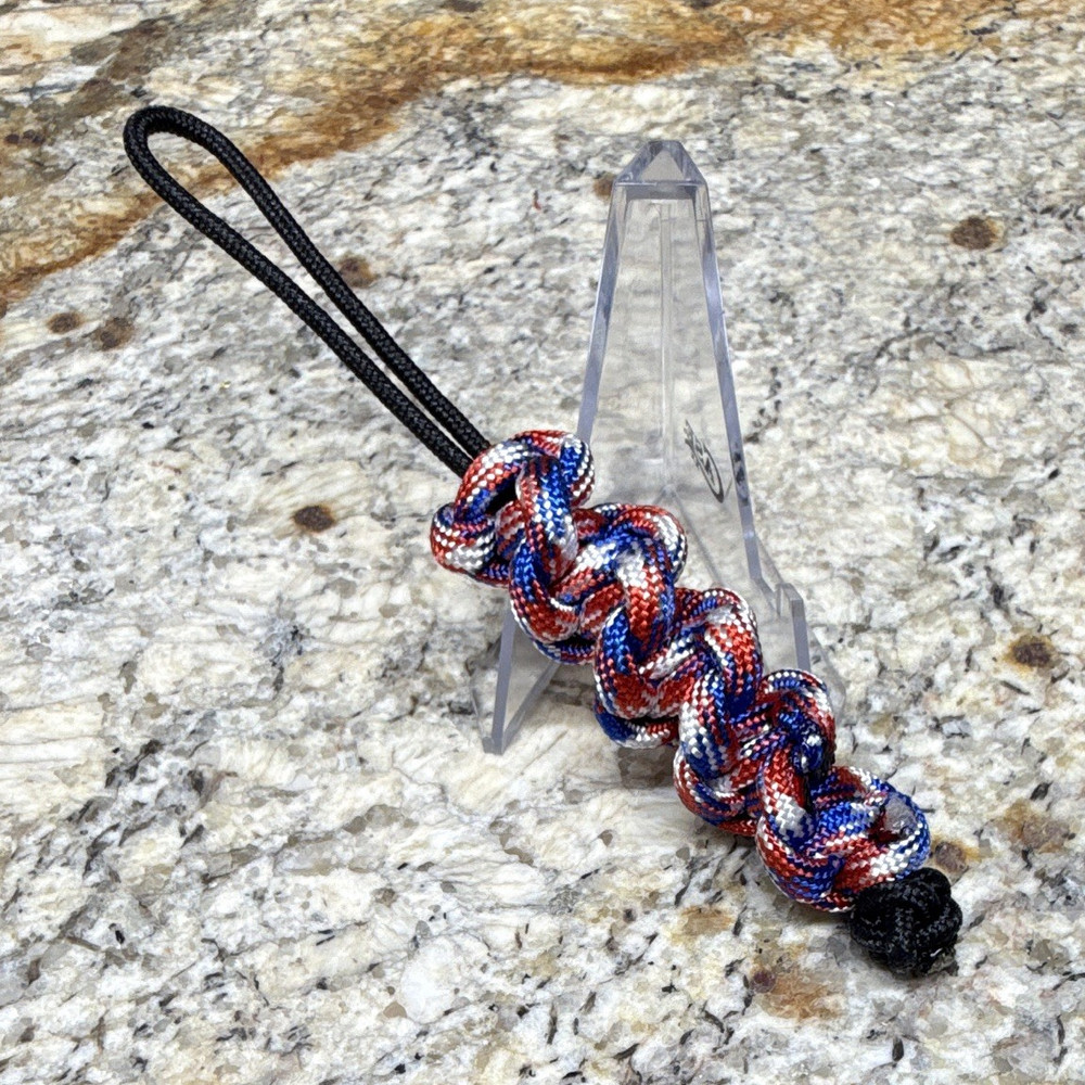 Red White & Blue 550 Paracord Keychain/ Knife Lanyard