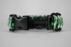 550 Paracord Survival Bracelet King Cobra Black/Green/Green Cam Made in the USA