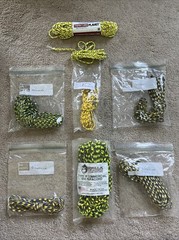 LOT OF 7 YELLOW 550 7 Strand Paracord WHITE BLUE BLACK GRAY PURPLE GREEN USA